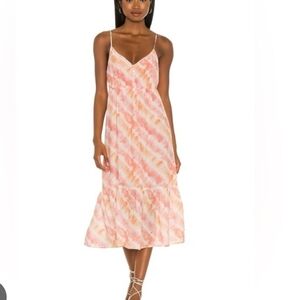 Rails Delilah Midi Dress Sunset Tie Dye Size XL